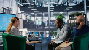 nigerian startup founder speaking to potential investor