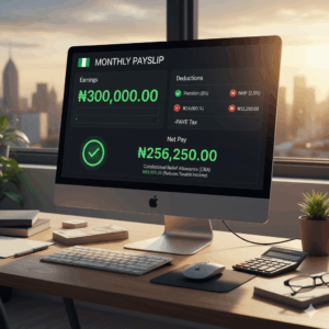 Example of PAYE calculation in Nigeria with salary deductions