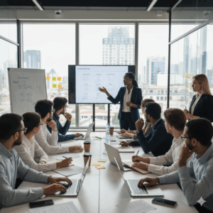 Nigerian and international startup founders participating in a global accelerator training workshop.