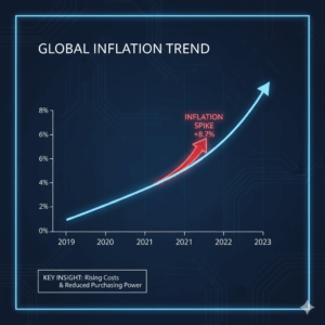 Chart showing rising inflation trends affecting business valuation.