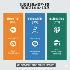 Budget breakdown for product launch costs