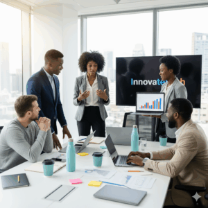 Team engaging in open and transparent communication.