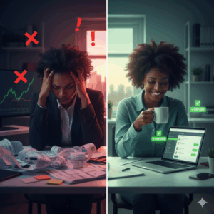 Before/after: Payroll chaos from currency volatility to automated compliance.