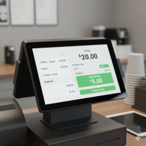 Recording cash sales using a point of sale system