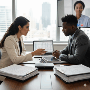 Business owner negotiating better payment terms with a vendor