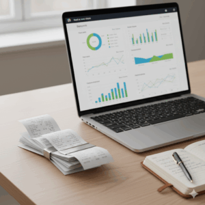 Clean cash records and financial tracking dashboard