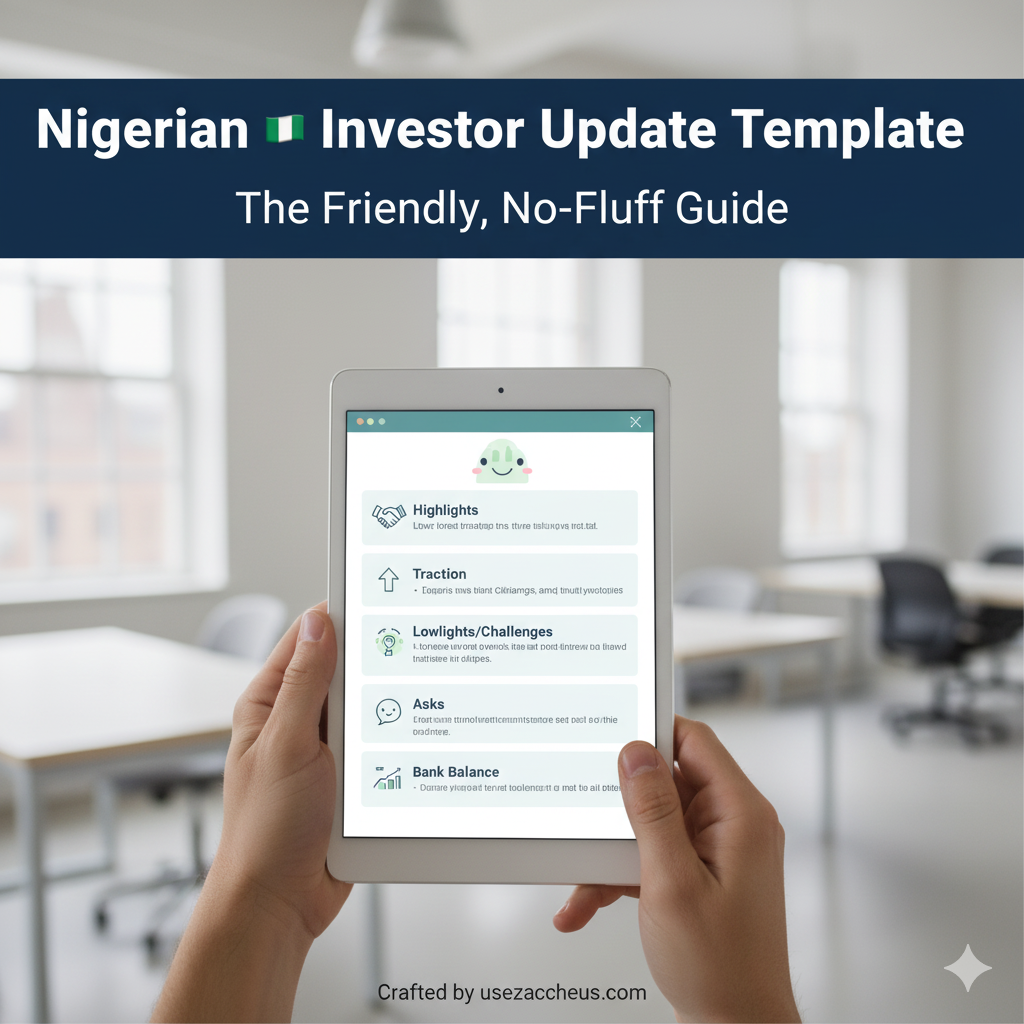 image of a nigerian investor update template
